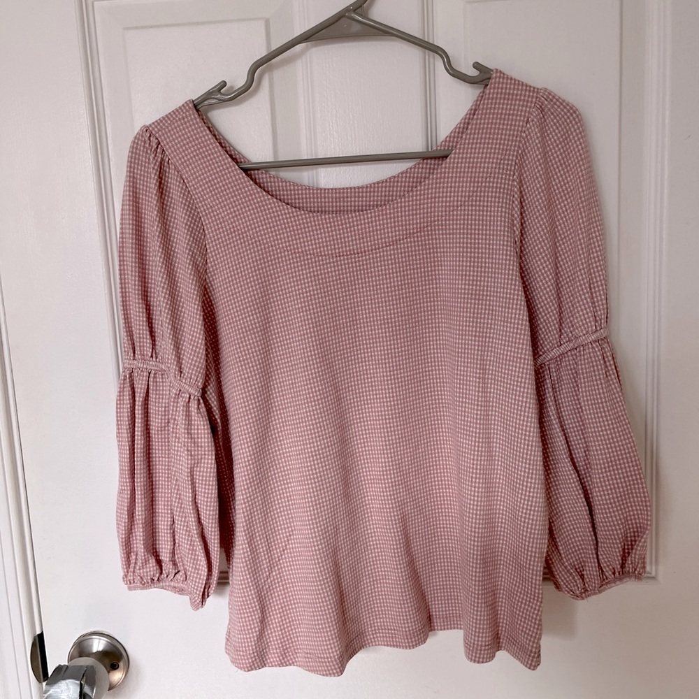 Anthropologie pink blouse Sz XS